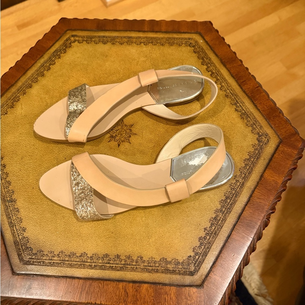 Zara Collection leather flat sandals size 38/8 - Picture 2 of 4